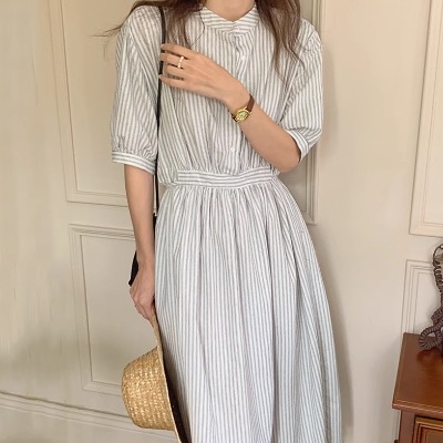 レディース スカート ワンピース タンクトップ 5分袖 フェミニン ウエストリボン ボタン 薄手 大人可愛い きれいめ シンプル カジュアル 上品 おしゃれ エスニック エキゾチック こなれ感 ラフ