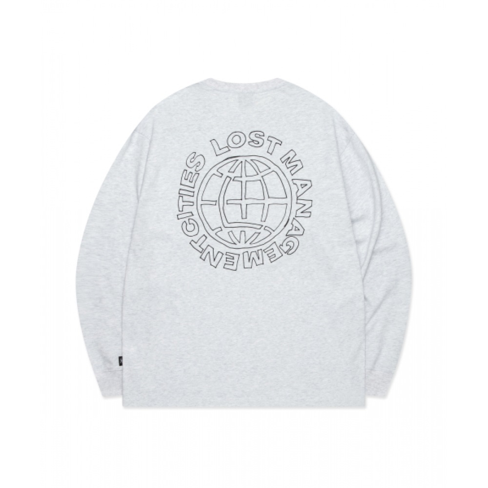 LMC ドゥードルグローブロング SLV T シャツライトヘザーグレー