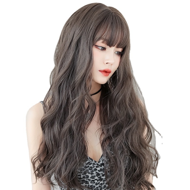 Qoo10] AGP ウィッグ ロング ウェーブ 巻き髪 バン : バッグ・雑貨