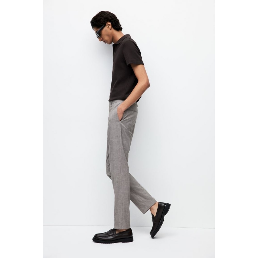 H&M スーツパンツスリムフィットベージュ