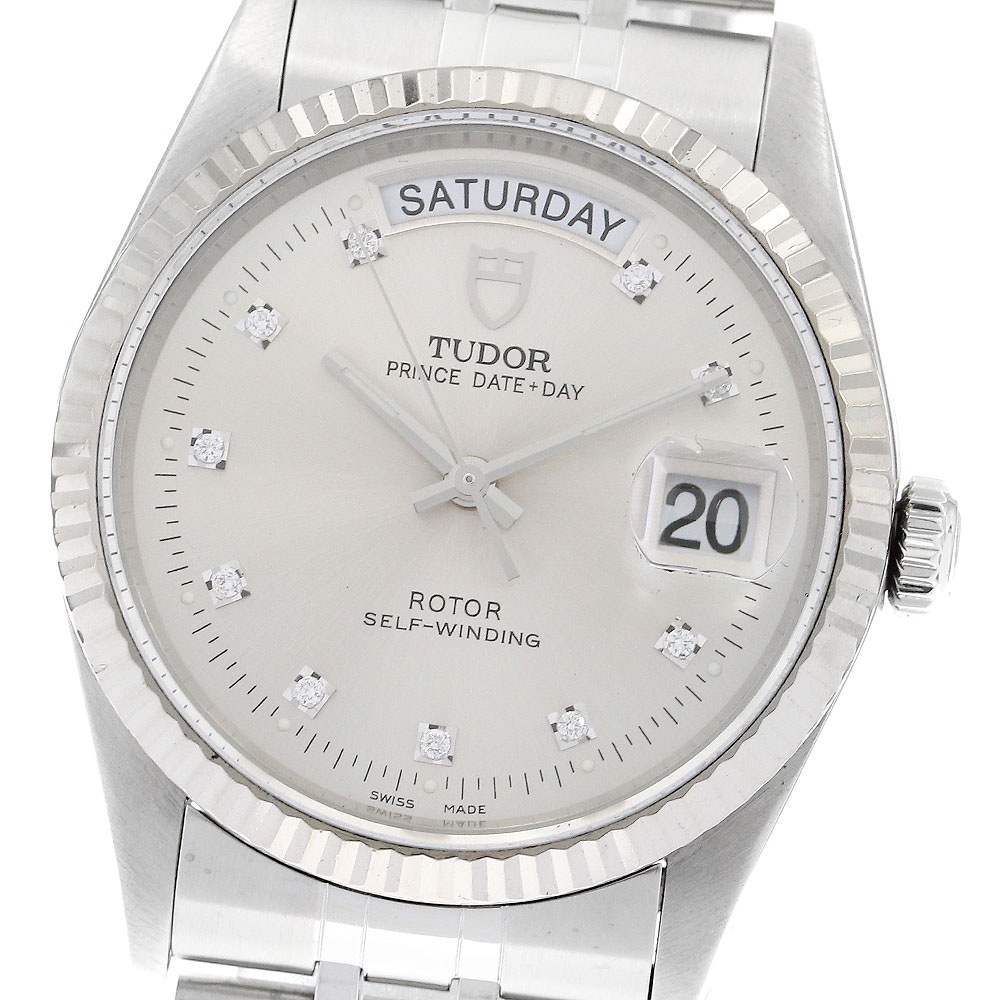 チュードル TUDOR 76214 プリンス デイトデイ 10Pダイヤ 自動巻き メンズ _893692【中古】