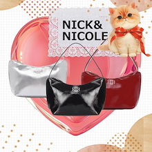 NICK & NICOLE ◆ 光沢 ショルダーバッグ ライトグレー セール】オリジナルライトソフトショルダーバッグ（ショルダー