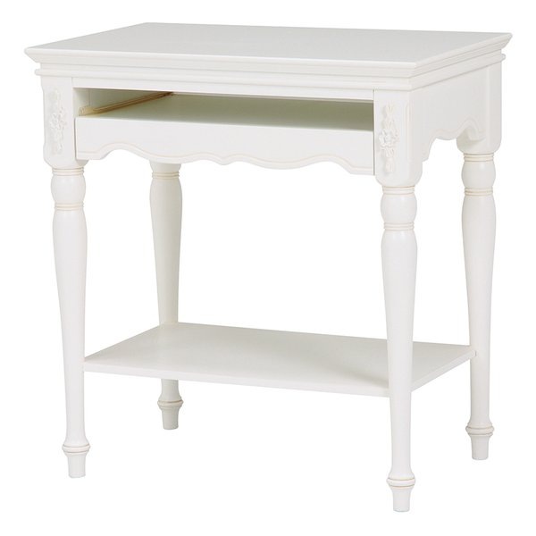 パソコンテーブル ワークデスク 猫足 アンティーク おしゃれ 幅70cm 姫系 ホワイト 白 RT-1671 22,152円