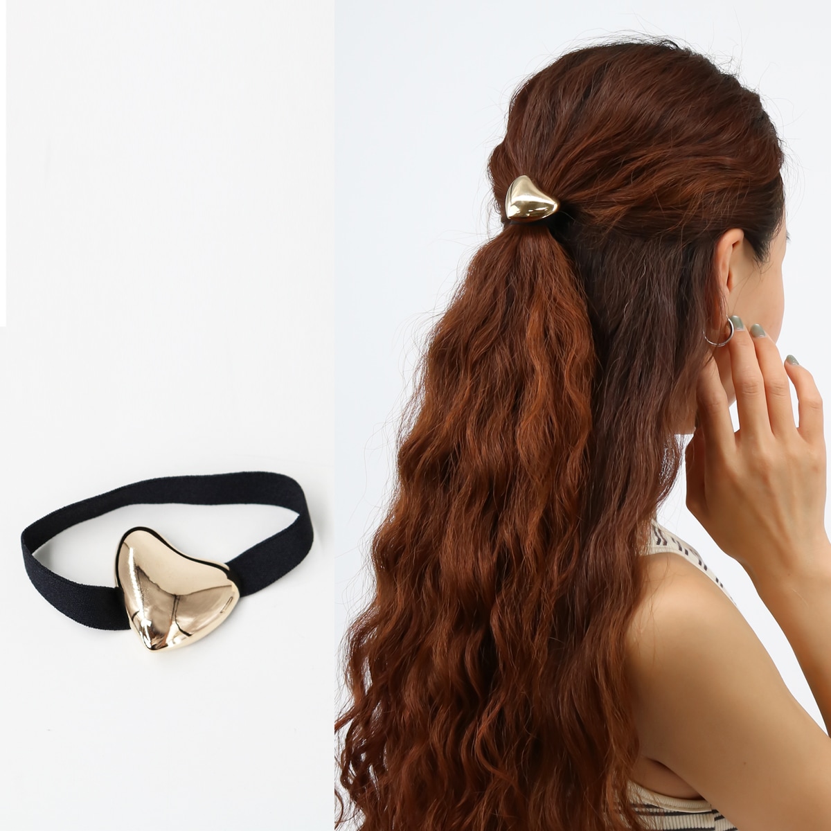 ヘアタイ A624 LRG ヘアゴム ヘアアクセサリー ゴールド シルバー925 プレゼント