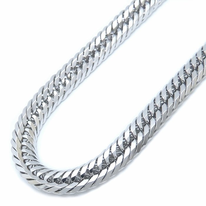 喜平ネックレス Pt850プラチナ 12面 トリプル 50.5cm 51.1g/76233【中古】