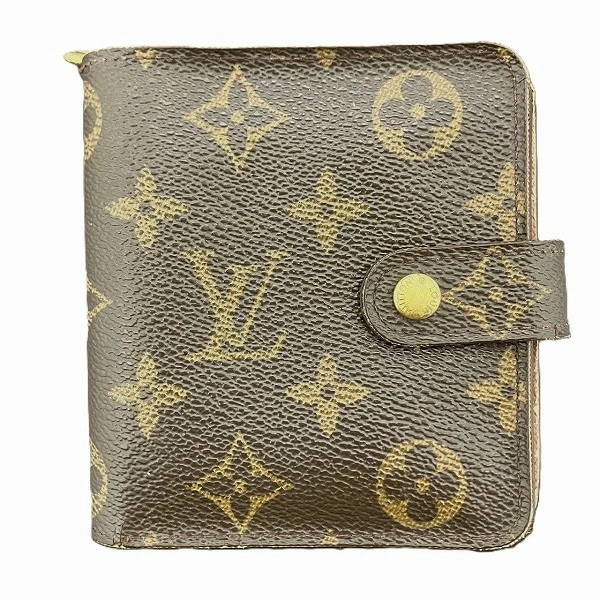 ルイヴィトン モノグラム コンパクトジップ M61667 2つ折り財布 ユニセックス 【中古】