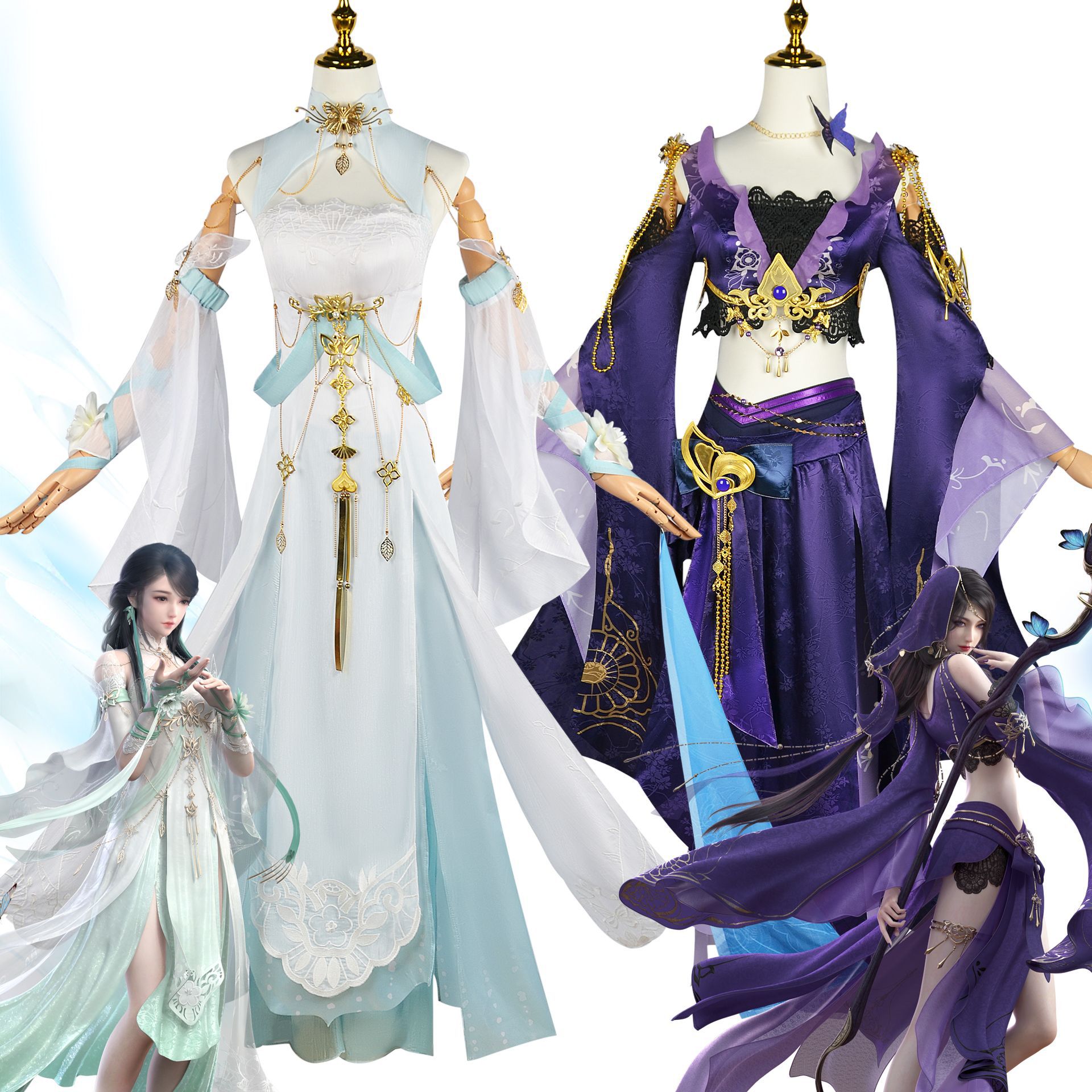 逆水冷コス服二次元ゲームコスプレ服素問九霊古風コスプレ衣装今日は30パーセント