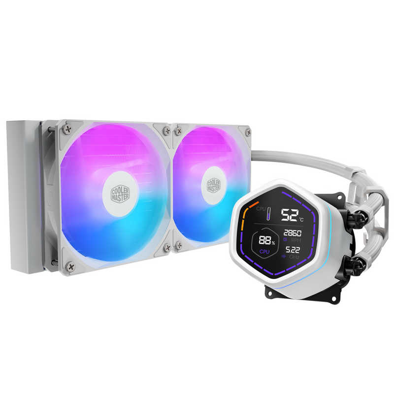 クーラーマスター　ML Core Nex Digital 240 White ARGB　MLX-D24M-A18PW-RD