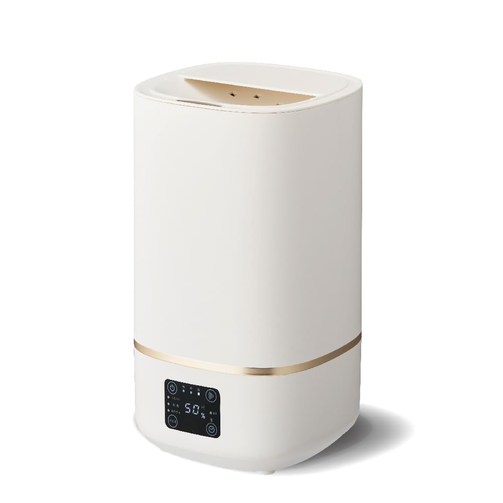 ドウシシャ 加湿器 超音波式 タンク容量2L 加湿量300ml/h 連続加湿時間6.5時間 適用畳数8畳(プレハブ)/5畳(木造) 上から給水 ホワイト Mistone300 DKW-2430WH