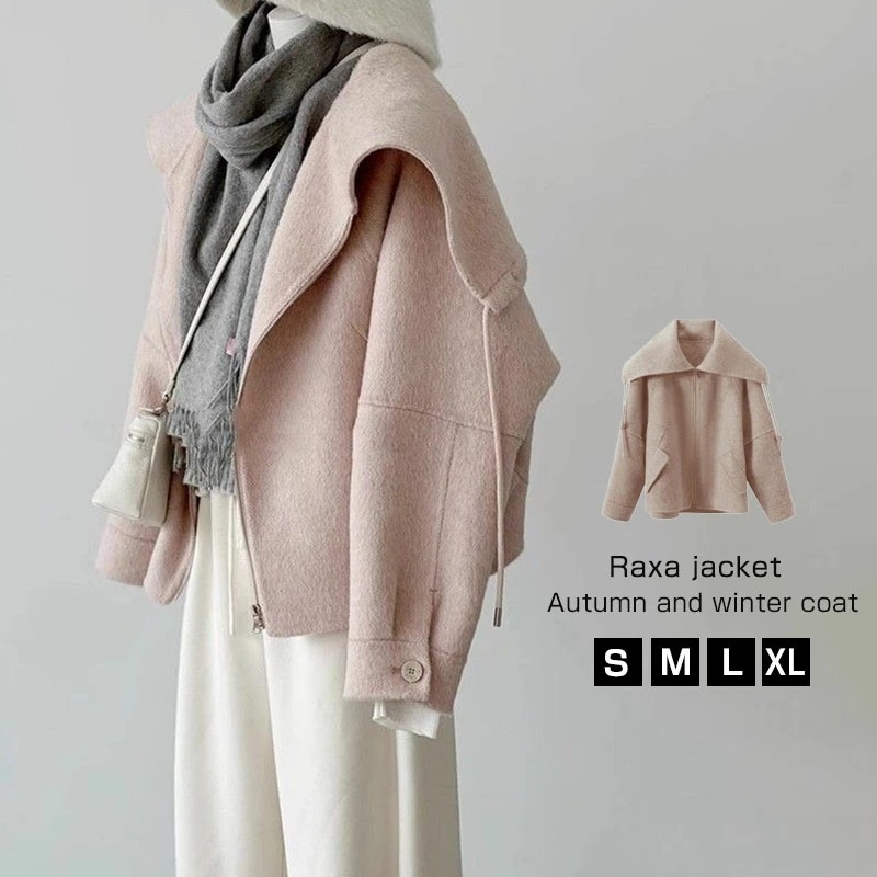 アウター レディース ショートコート セーター襟 ラシャジャケット ラシャコート 冬 卒業式 通勤 ビジネス 防寒 羽織り チェスターコート カジュアル エレガント オフィス OL 結婚式 パーティー