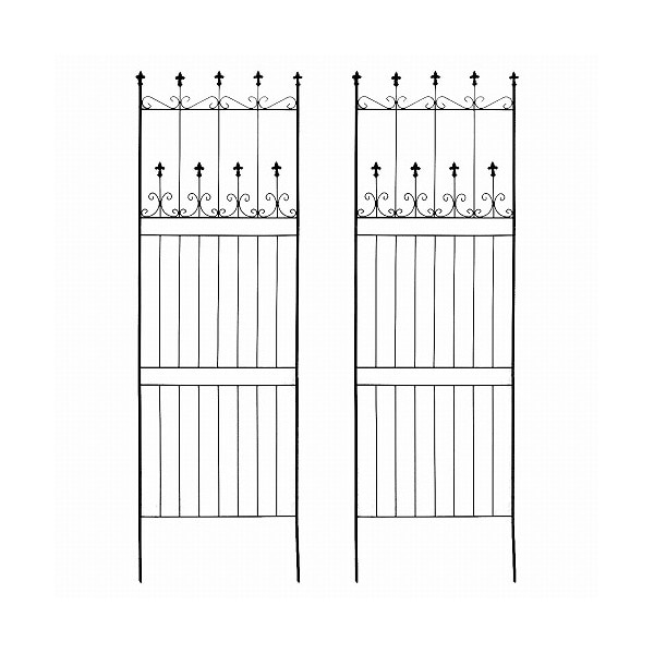 住まいスタイル オールドシャトーフェンス220 ハイタイプ 2枚組 ブラック OC001H-2P-BLK メーカー直送ガーデンファニチャー