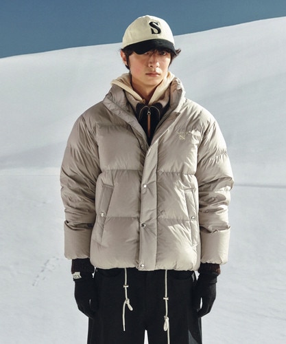 SATUR公式 RIIZEPICK! ダウン Lauren Puffer Duck Down Padded Gray