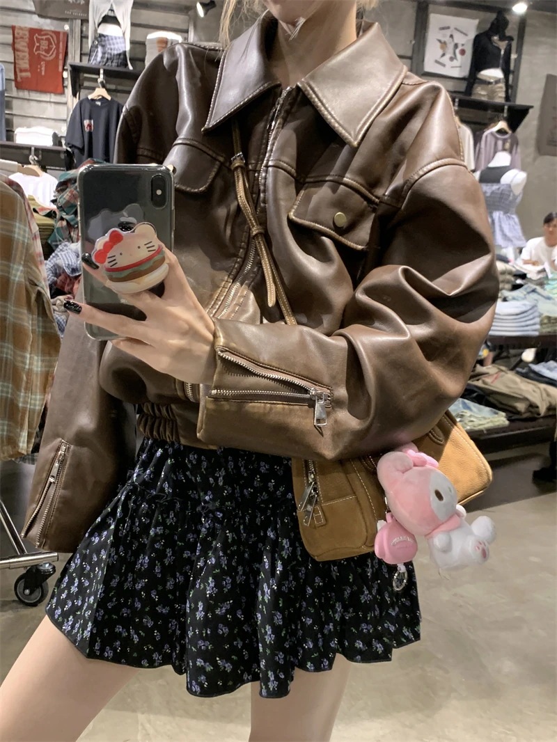 秋冬 長袖 ジャケット かわいい スタンドネックトップス 韓国アウター 羽織り合成レディースフェイクコーデカジュアルシルエットゆったりファッション系サイズ 色っぽ 女っぽきれいめ大人丈