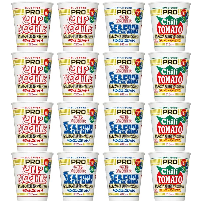 カップヌードルPRO 3種アソート(計16個) 高たんぱく & 低糖質 日清食品 カップ麺 詰め合わせ 箱買い
