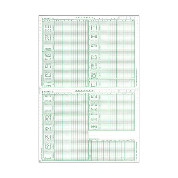 東京ビジネス 合計残高試算表 (建設・科目印刷) 平成18年会社法対応 CG1006KZU 1冊(50セット) (×10セット)