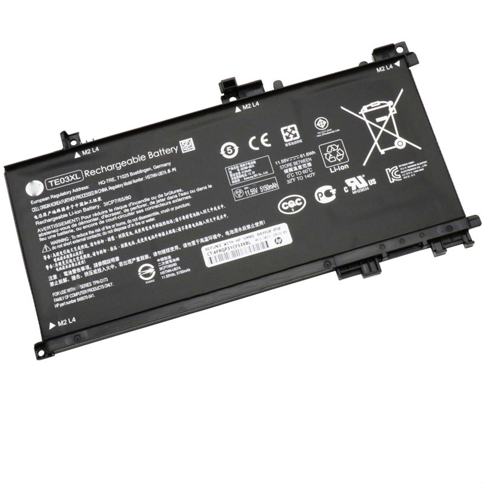 TE03XL 電池・HPノートパソコン互換 61.6Wh HSTNN-UB7A TPN-Q173 TE03XL 849910-850 15-AX016TX 15-ax102tx 交換用のバッテリー d