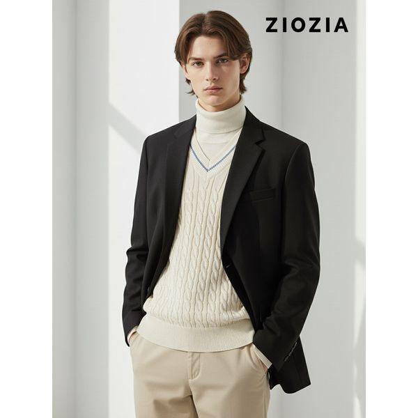 ストレッチブラックカジュアルセットアップジャケット S AAD4KG1601 BK _P407124336