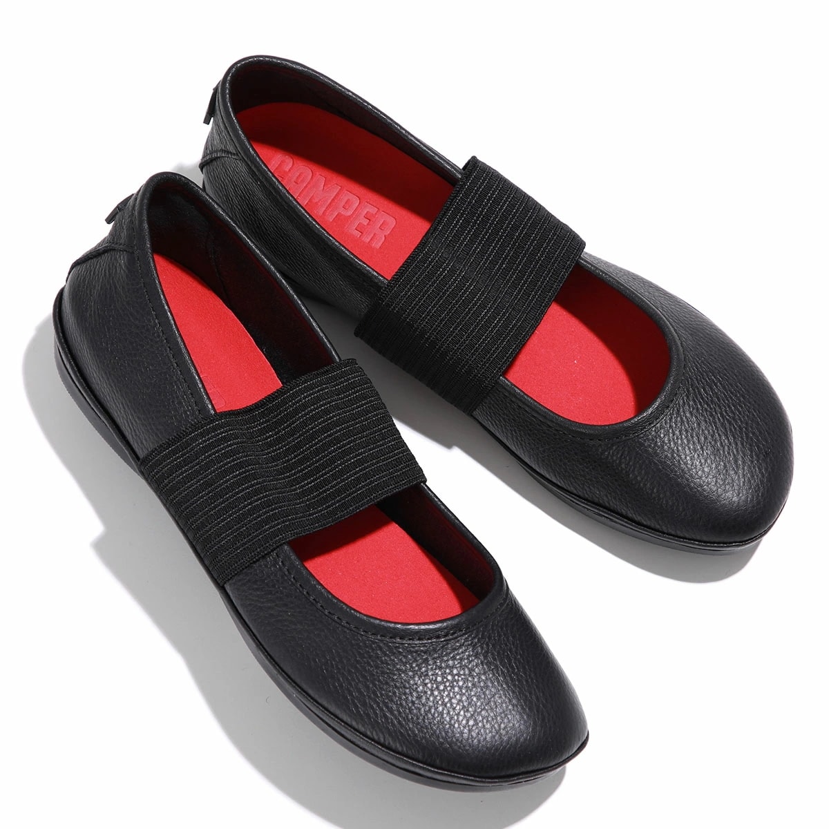 CAMPER カンペール バレエシューズ 21595 Right Nina Sella/Pina レディース 靴 パンプス ゴムバンド レザー ソフト フラットソール 242/Black