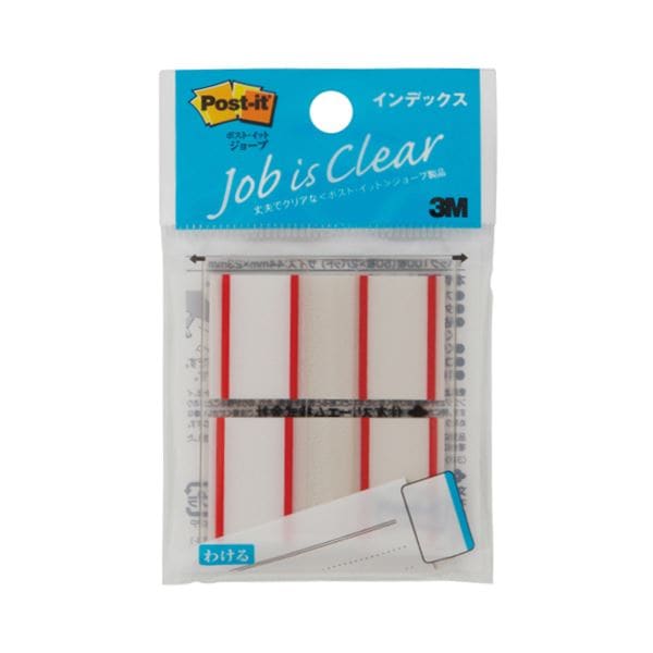(まとめ) 3M ポスト・イット ジョーブインデックス 44×23mm レッド 682-1-RE 1パック（2冊） (×50セット)