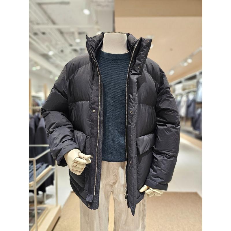 [坡州店] [AND Z()] ブラックカラー DUCK DOWN ヘビーショートジャンパー(BZF4JP1103BK)