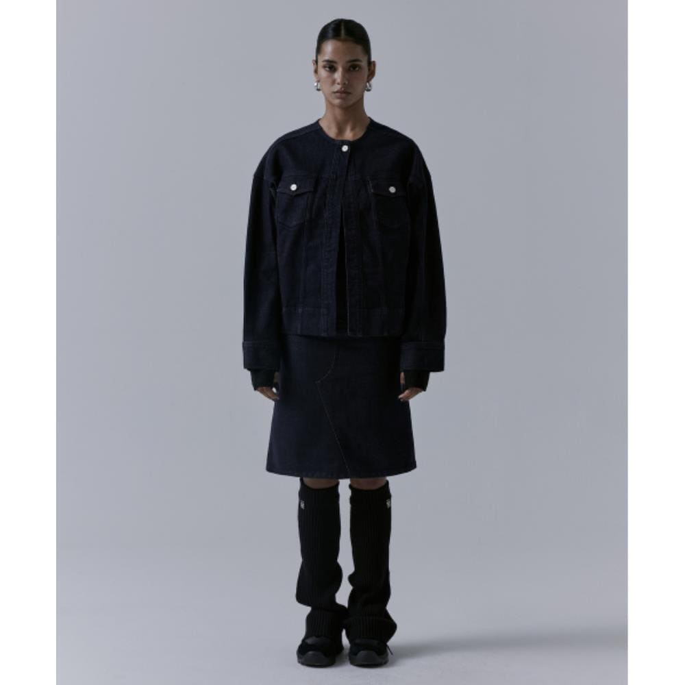 TREEMINGBIRD One Button Denim Setup Jacket Indigo TM24