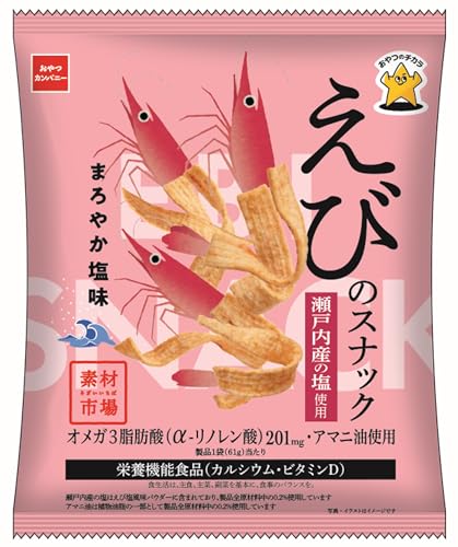 ベビースター おやつカンパニー 素材市場えびのスナックまろやか塩味 61g×12袋