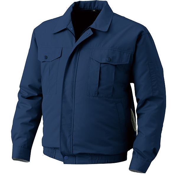 空調服 屋外作業用（チタン加工） [カラー：ダークブルーサイズ：L] リチウムバッテリーセット