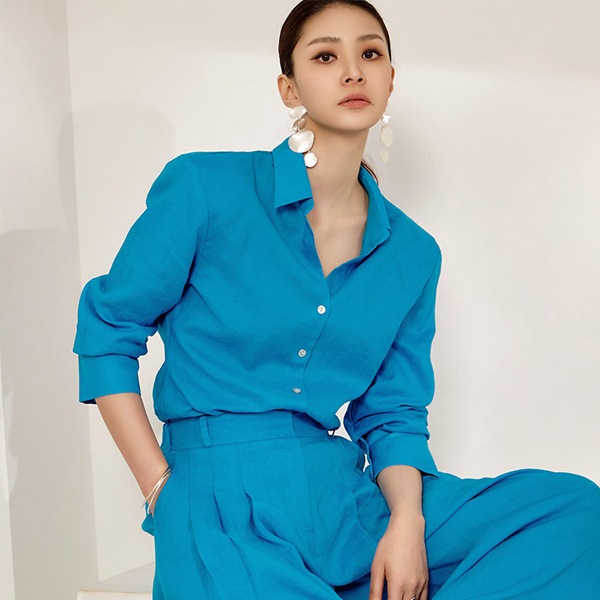 S488 リネン パッド シャツ