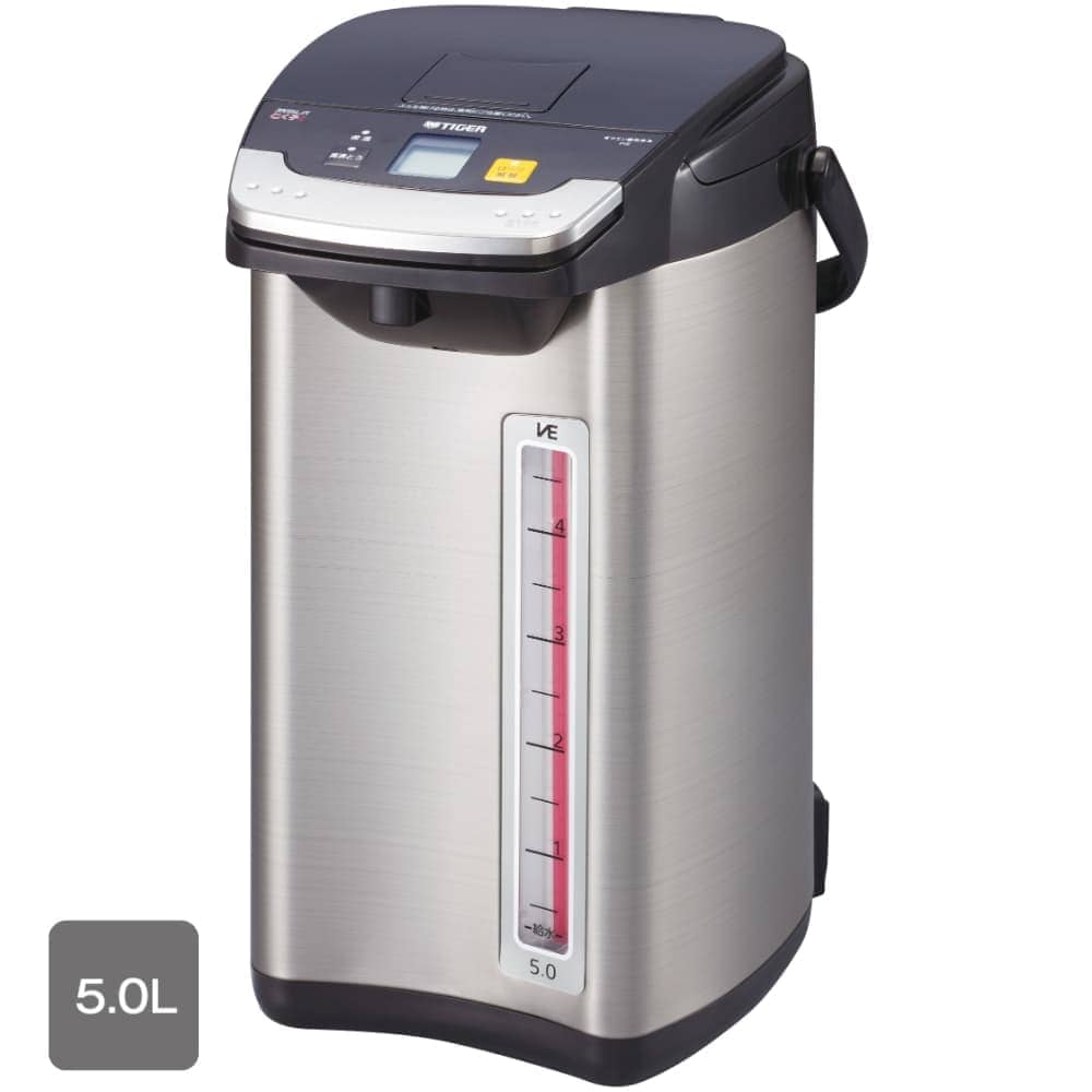 タイガー魔法瓶 蒸気レスVE電気まほうびん 5.0L ブラック PIE-A501K 電気ポット ぽっと 大容量 保温 安全 5L 5リットル