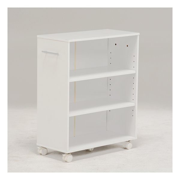 マガジンラック ホワイト・幅55×奥行26×高さ68cm 本棚/ブックラック RCC-1021WH-L