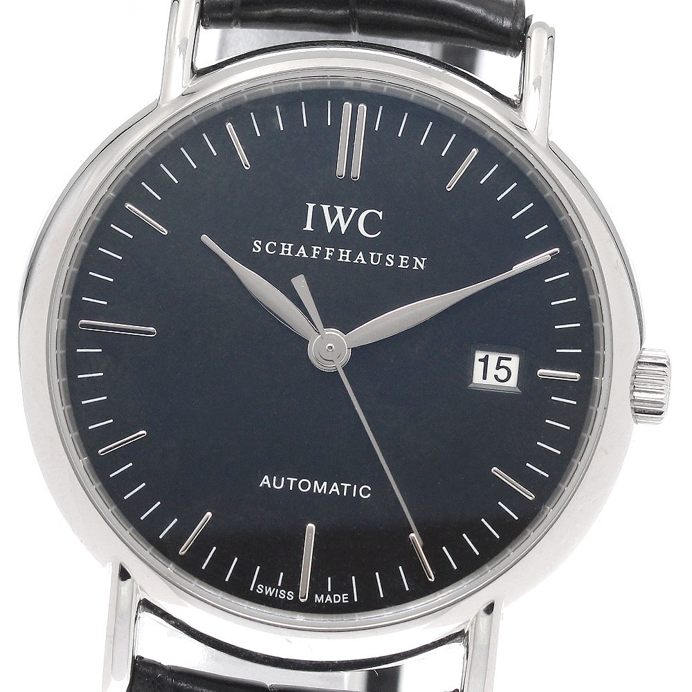 IWC IWC SCHAFFHAUSEN IW356305 ポートフィノ デイト 自動巻き メンズ 保証書付き_940393【中古】