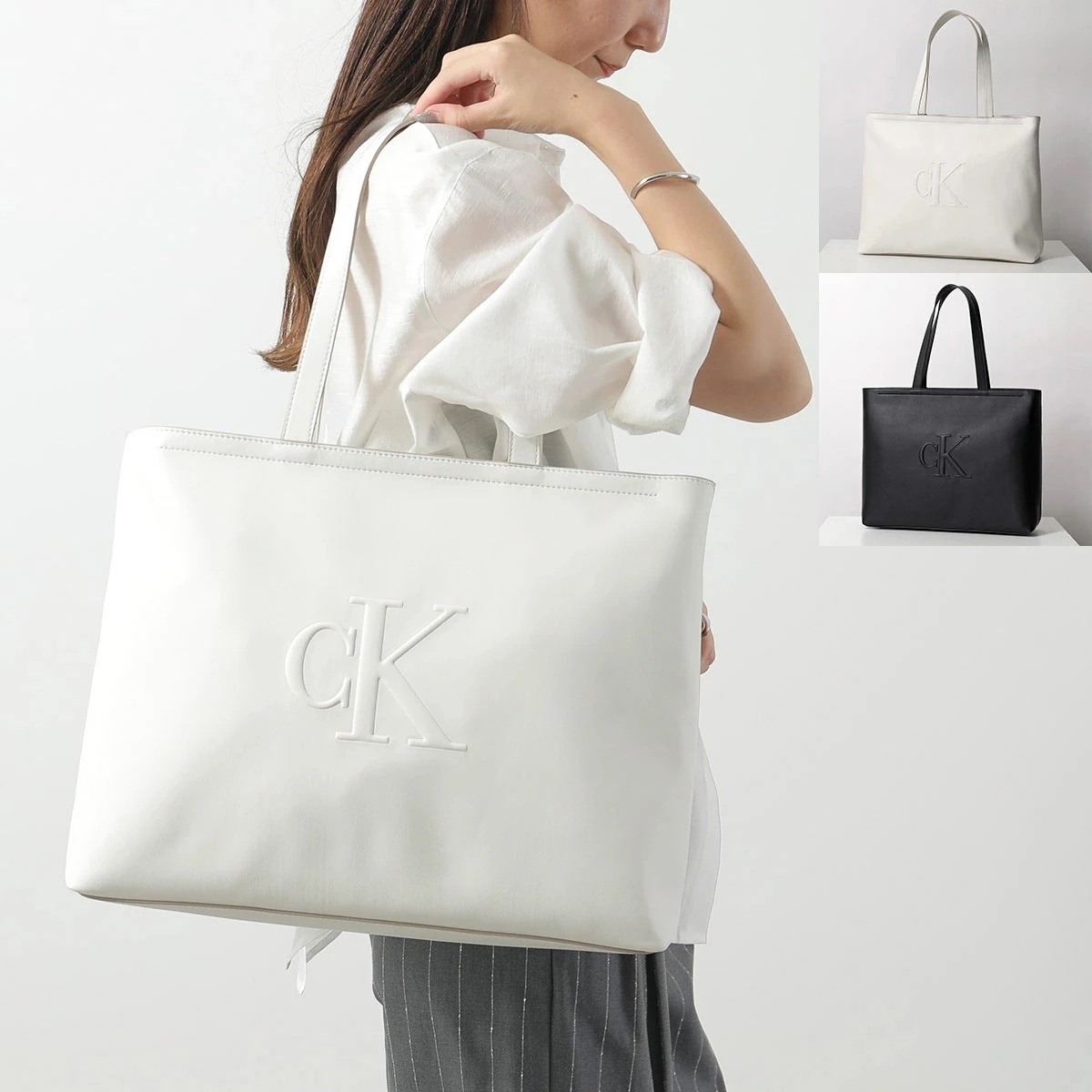 Calvin Klein カルバンクライン トートバッグ SCULPTED SLIM TOTE スカルプテッド スリム トート LV04K3070G レディース 鞄 カラー2色 18,477円