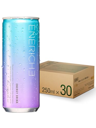 ENERICHE(エネリッシュ) エナジードリンク 各250ml ゼロカロリー GABA カフェイン120mg アルギニン ビタミン (30本入り)