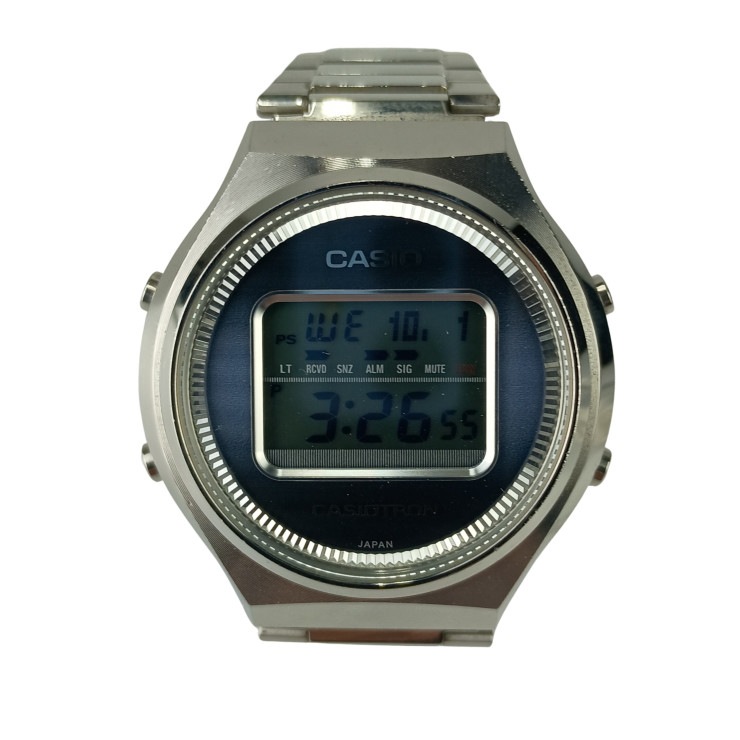 腕時計 カシオトロン復刻限定モデル CASIOTRON TRN 50 2AJR シルバー SS メンズ デジタル 電波ソーラー【本物保証】
