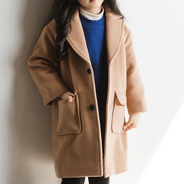 シンプルウールコート/ジュニアジャケット/ウールコート/小学生アウター