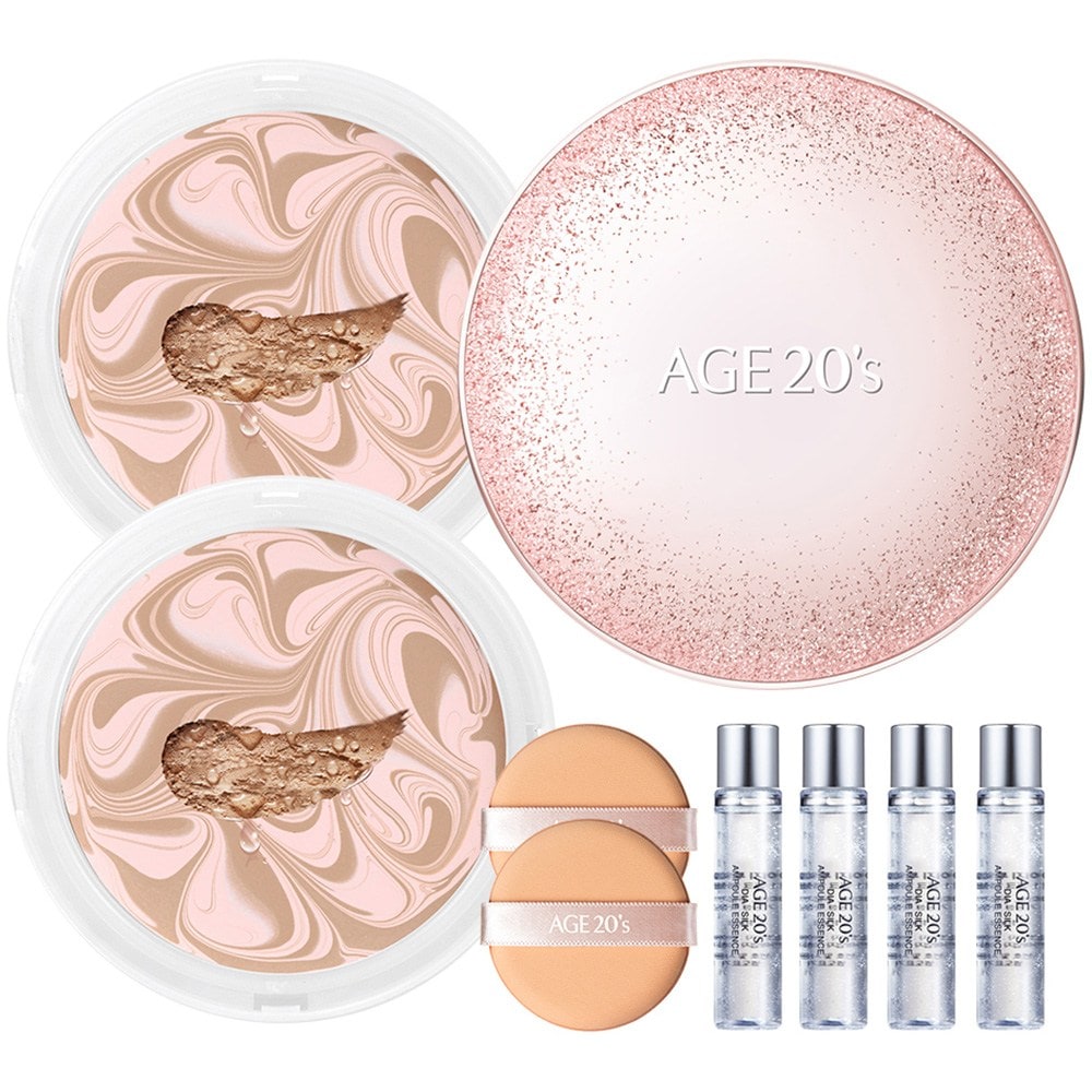 エイジツウェニススパークルケース+詰め替え12.5g x 2p +アンプル10ml x 4pピンクベージュ（21号）1セット 5,073円