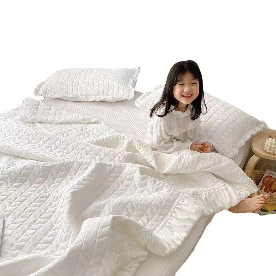 最安値 スタイルのサマーキルト+枕カバー* 2 = 3ピースセットサマーキルトプリンセスガールハート69430%までに制限