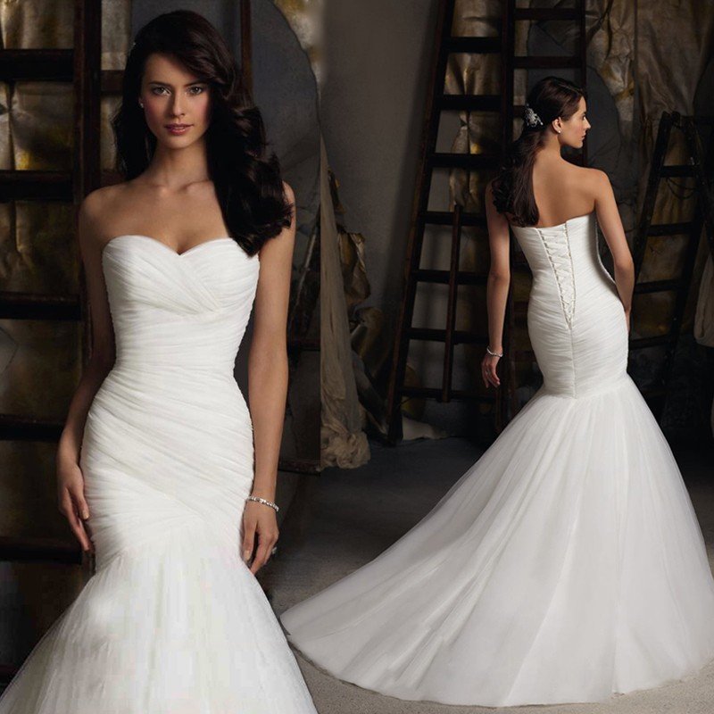 ウェディングドレス マーメイドライン ウエディングドレス 安い 花嫁 ロングドレス マーメイドドレス 二次会 結婚式 ブライダル マーメイドラインドレス