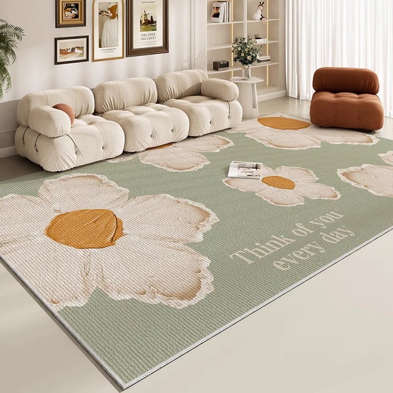 北欧 カーペットを模したリカシミヤの厚い リビングカーペット 軽量 200*300cm 大面積 汚れ防止ソ