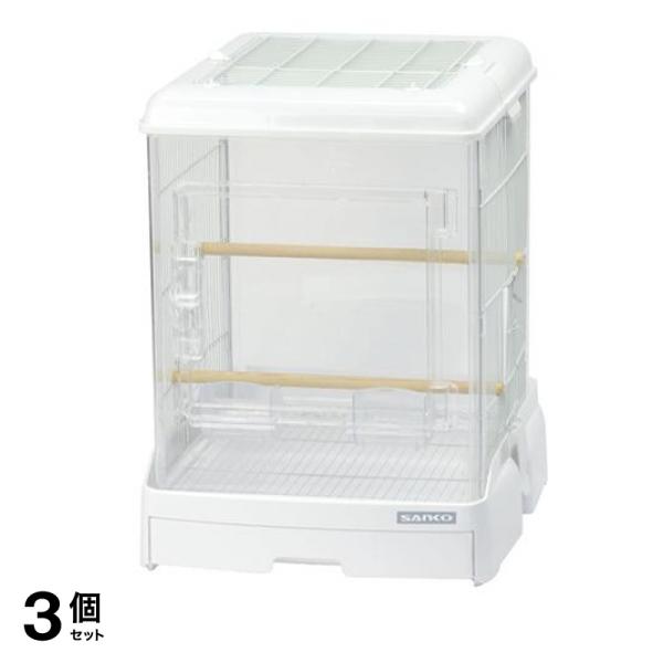 三晃商会 イージーホームクリアバード40-WH(ホワイト) 鳥かご ケージ 1組入 3個セット