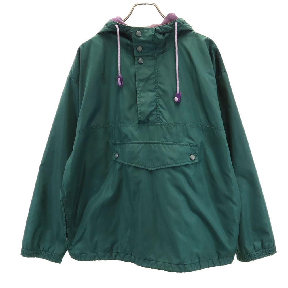 90s オールド 紺タグ 長袖 アノラック パーカー M グリーン フーディー メンズ