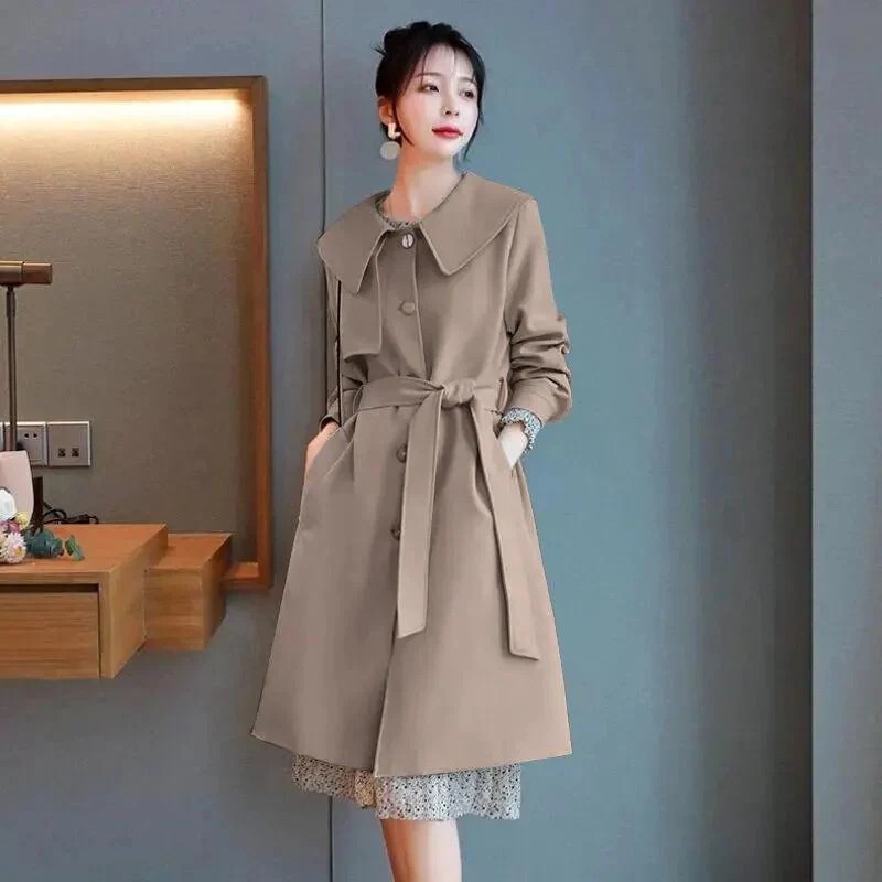 高級な質感 レディースコート　チェスターコート　女性　スプリングコート　トレンチコート　ミドル丈 春 秋　ジャケット　アウター　通勤