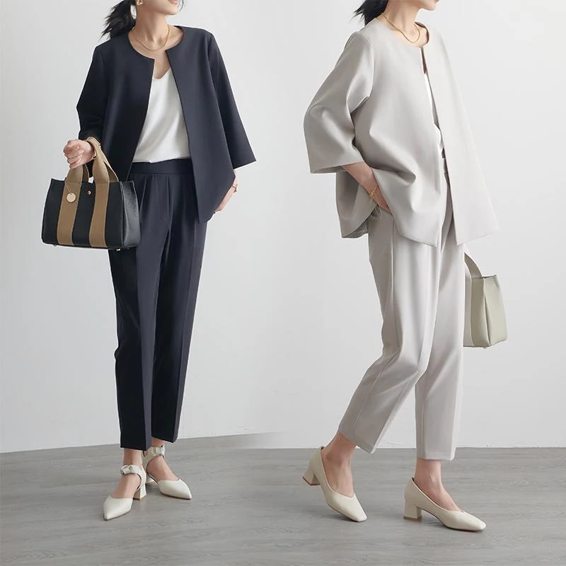 2024春 カジュアル スーツ セット 気質 レディース セット 通勤ビジネスセットウェア