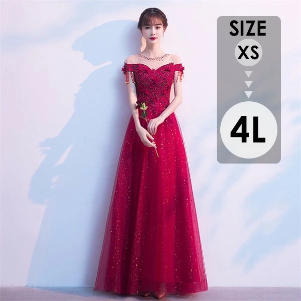 パーティードレス 大人 ピアノ発表会 ドレス 演奏会 ロング丈 結婚式 大きいサイズ ロングドレス ファスナー お呼ばれ 20代 30代 可愛い da044c6c6m6