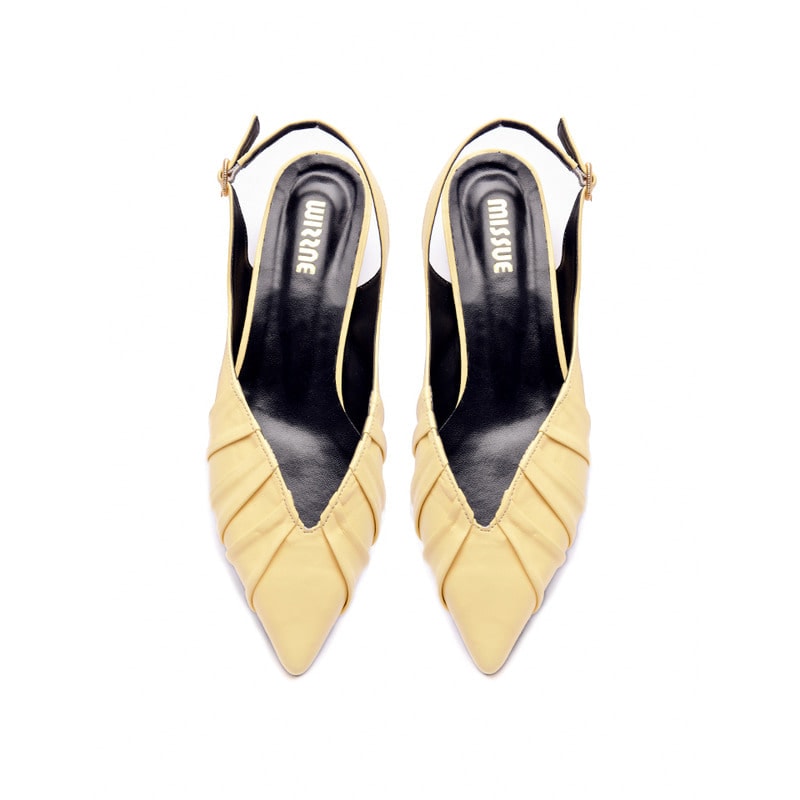 シワポイント コンフォートサンダル[イエロ]