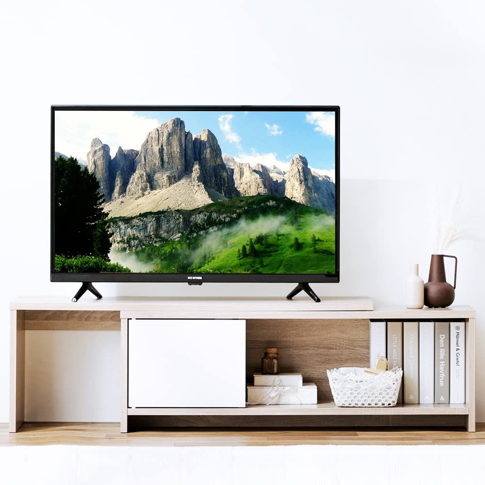 【デスクとしても利用可】 アイリスオーヤマ 【~43V対応】 テレビ台 伸縮テレビ台 テレビボード テレビラック ローボード ~50V対応 幅91~160 ナチュラル 収納付き コ 89582