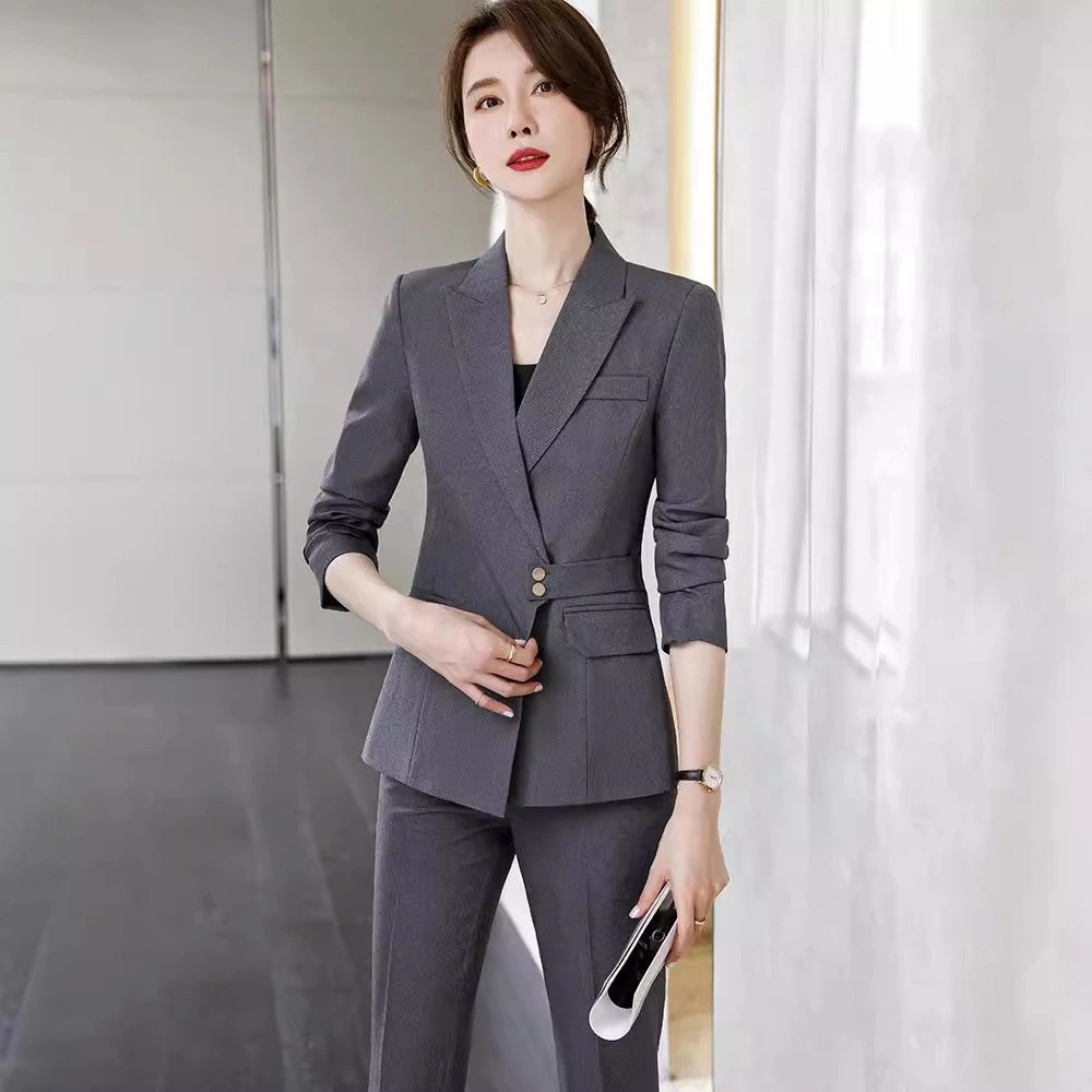 レ スーツ セットアップ 長袖 春秋 高級感 ビジネス アパレル 珠宝店 応接室 コーディネート