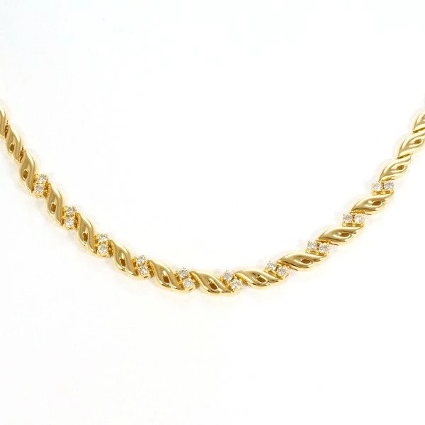 K18 18金 YG ネックレス ダイヤ 0.53 カード鑑別書 ジュエリー 中古 448,200円