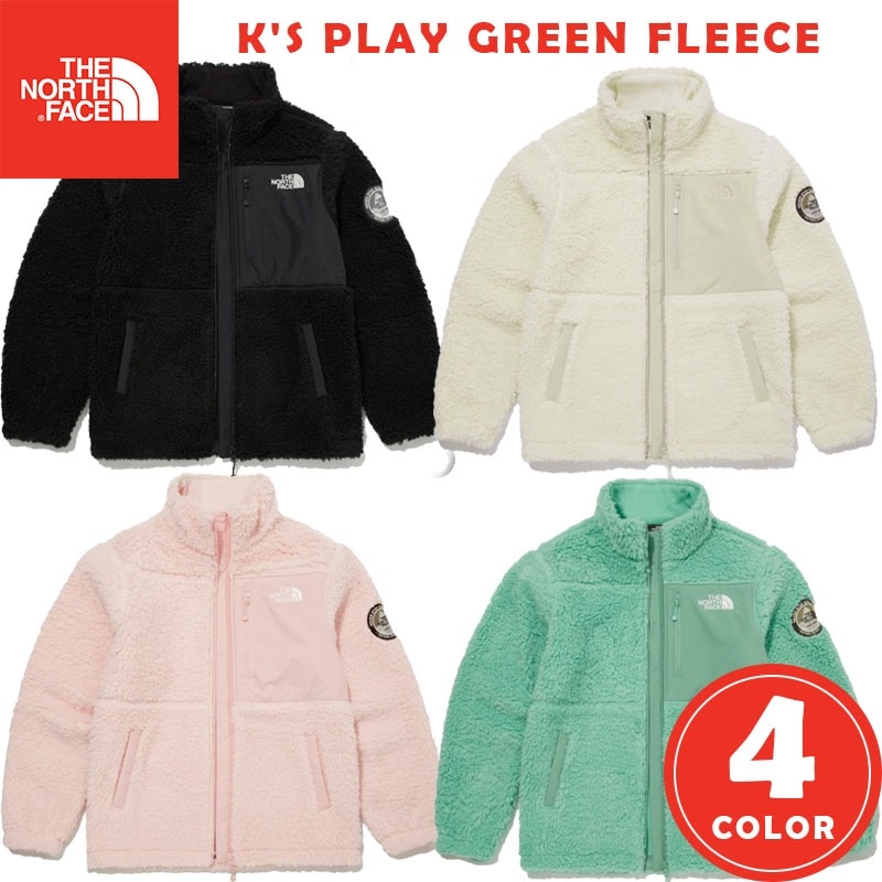 大人OK関税負担なし韓国正規品保証 NJ4FM53S KS PLAY GREEN FLEECE JACKETデイリー 基本 着装 男子 女子 人気 韓国 ファッション 男女共用 アウトドア