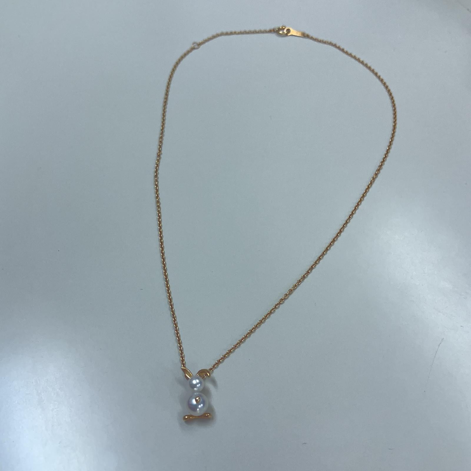 ラビットモチーフ ネックレス K18ゴールド ゴールド k18刻印【中古】 レディース